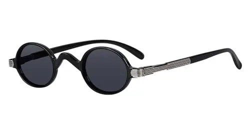 Produktbild: Eyekepper Sonne Leser Federschanier Buegel Klassiker Mini Kleine Oval Rund Lesung Sonnenbrille Linsen Grau