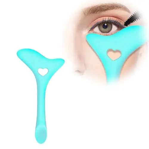 Produktbild: Eyeliner-Schablonen Flügelspitzen, Silikon-Eyeliner-Hilfe, Multifunktion Lippenstift, Gesichtscreme, wiederverwendbares Silikon-Eyeliner-Werkzeug (Blau)