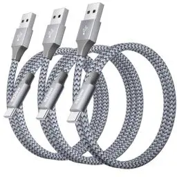 Produktbild: eyjiew USB C Kabel (3Stück 1M+1M+0.5M) USB C Ladekabel, USB USB C Kabel iPhone 16 Ladekabel USBC Handy Schnellladekabel für iPhone 16 15 Pro Max,Galaxy S24 S23 S22 S21 S20 Note 10,Kindle Fire HD,PS 5