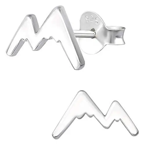 Produktbild: EYS JEWELRY Damen Ohrringe Silber 925 Mountains Berge Ohrstecker Schmuck Outdoor Bergwelten Geschenke für Freundin im Schmucketui