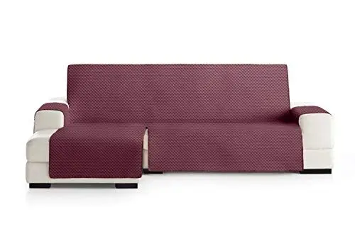 Produktbild: Eysa Oslo Sofa überwurf, Polyester, C/8 burdeaux-grau, Chaise Longue 290 cm. Geeignet für Sofas von 300 bis 350 cm