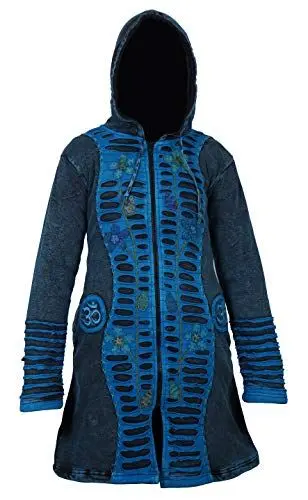 Produktbild: Ezhippie Damen Indigo Dyed Razor Cut Long Coat, M