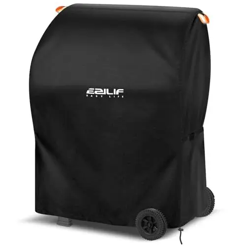 Produktbild: EZILIF Grillabdeckung Wetterfest -76x66x110 cm Grill Abdeckhaube 210D Oxford-Stoff Gasgrill Abdeckhaube mit Reflexstreifen Grillhaube Schutzhülle für Brinkmann, Char Broil, Weber und Jenn Air