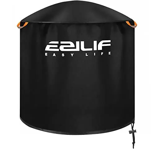 Produktbild: EZILIF Grillabdeckung Wetterfest Kugelgrill Abdeckung 210D Oxford-Stoff Grill Abdeckhaube Rund mit Reflexstreifen Abdeckhaube Gasgrill Grillhaube BBQ Cover für Weber, Brinkmann, Char Broil (Φ79x 68cm)