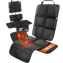 Produktbild: Ezilif Kindersitzunterlage Auto | 2-in-1-Sitzschoner Auto Kindersitz | Unterstützt ISOFIX Kindersitz Unterlagen für Auto | Wasserdicht Sitzschutz Auto Kindersitz | Universell Kompatibel (1 Stück)