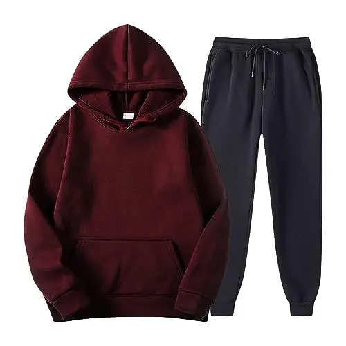 Produktbild: EZJOBLA Jogginganzug Damen Skianzug Damen 2 Teilig Hausanzug Damen Hausanzug Sportanzug Damen Trainingsanzug Damen Set Jogginghose Damen Grau Skianzug Damen Workout Set Damen Kleidung Rot 3XL