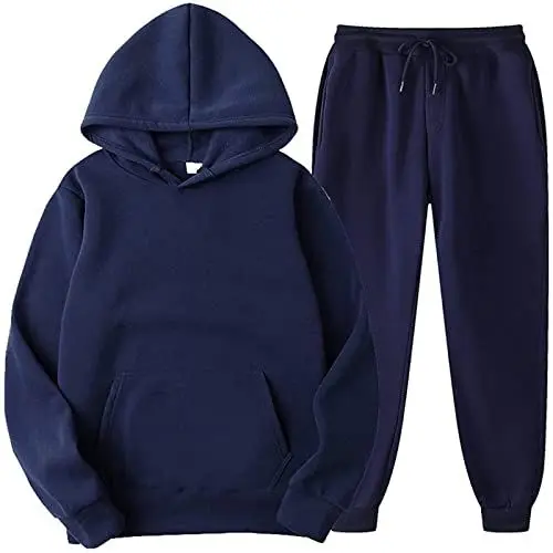 Produktbild: EZJOBLA Trainingsanzug Sport Set Damen Jogginghosen Damen Jogger Set Damen The Cozy Knit Set Hausanzug Damen Winter Damen Jogginganzug Zweiteiler Damen Elegant Sport Damen Set Damen Blau XL