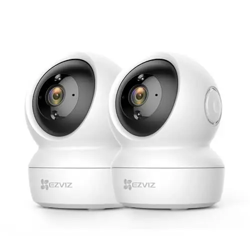 Produktbild: EZVIZ 1080P WLAN IP Kamera, schwenkbare Überwachungskamera Innen mit Zwei-Wege-Audio, Bewegungsverfolgung, IR Nachtsicht für Haustier, Babyphone kompatibel Alexa, C6N 2 Set