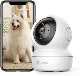 Produktbild: EZVIZ 1080P WLAN IP Kamera, schwenkbare Überwachungskamera Innen mit Zwei-Wege-Audio, Bewegungsverfolgung, IR Nachtsicht für Haustier, Hunde, Babyphone kompatibel mit Alexa, C6N