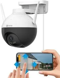 Produktbild: EZVIZ 4MP WLAN IP PT Kamera, 2K+ Outdoor Kamera mit KI-Personenerkennung, Aktive Verteidigung, 30 Meter Farbnachtsicht，352° Schewenk- / 95°Neigung und SD Kartenslot verfügbar, C8W
