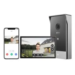 Produktbild: EZVIZ Video Türsprechanlage mit Türöffner, 2K Türklingel mit Kamera, Personenerkennung, Push-Nachricht, 2-Wege-Audio und Farb-Touchscreen, Dualband, für den Außenbereich CP7