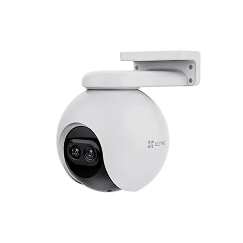 Produktbild: EZVIZ C8PF Full HD WiFi Überwachungskamera mit Dual Lens und Schwenk- und Neigefunktion, 360 Abdeckung, MicroSD Kartenslot, Smart Nachtsicht CS-C8PF-A0-6E22WFR Schwarz 1 Stück (1er Pack)