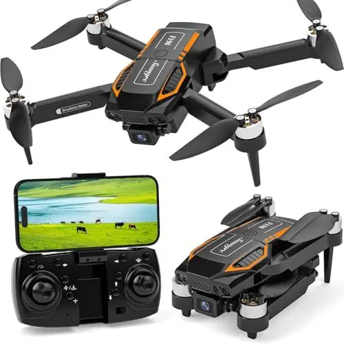 Produktbild: F198 Drohne mit HD Kamera, Mini Drone Dual Kamera, Geste/VR Steuerung, 3D Flips, 3 Geschwindigkeiten, 20 Min Flugzeit, Bürstenloser Motor, für Auto-Hover, One-Key Start für Erwachsene/Anfänger