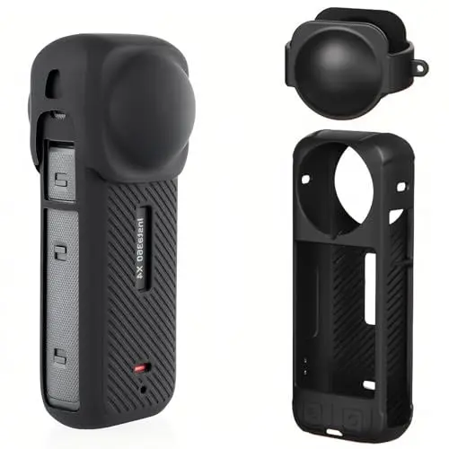 Produktbild: FaAmour Zubehör für Insta360 X4 Silikonhülle Objektivdeckel Kamera Schutzhülle Shell Skin Abnehmbarer Linsenschutz für Insta360 X4 Kamera