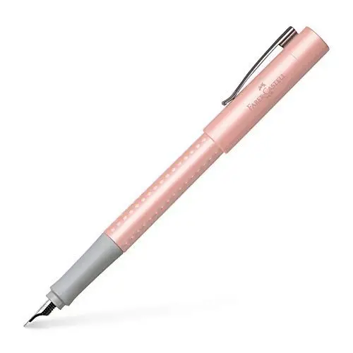 Produktbild: Faber Castell 140988 - Füller Grip Pearl Edition, Feder F, rosé, 1 Stück