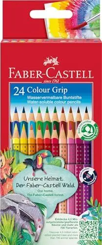 Produktbild: FABER-CASTELL 112424 - Buntstifte Set Colour Grip 2001, 24 Stück im Kartonetui