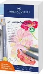 Produktbild: FABER-CASTELL 114639 - Aquarellstift Aqua Goldfaber, 3,3 mm Mine, 36 Stück im Geschenketui