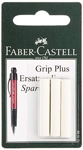 Produktbild: FABER-CASTELL 131598 - Ersatzradierer für Druckbleistift Grip Plus, 3 Stück