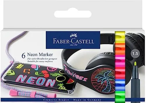 Produktbild: FABER-CASTELL 160806 - Neon Marker, Layoutmarker, im 6er Etui
