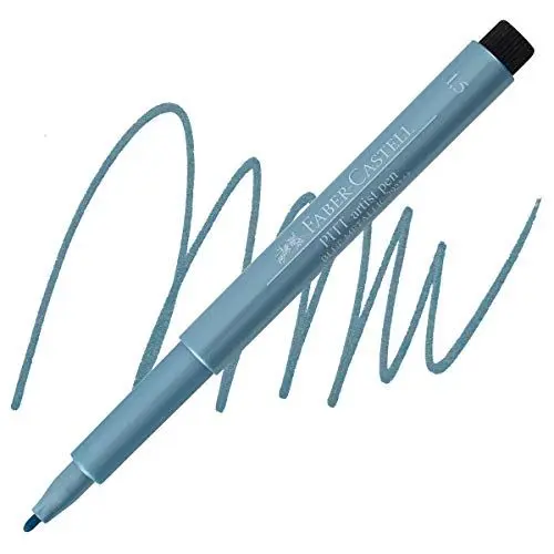 Produktbild: FABER-CASTELL 167392 - Tuschestift Pitt artist pen, Stärke 1,5 mm, blau metallic