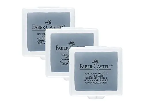 Produktbild: FABER-CASTELL 205004 - Knetradiergummi Art Eraser 127220, grau, 3 Stück