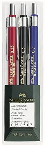Produktbild: FABER-CASTELL 130622 - 3 Druckbleistifte TK-FINE, Inhalt: 0,35 mm, 0,5 mm + 0,7 mm