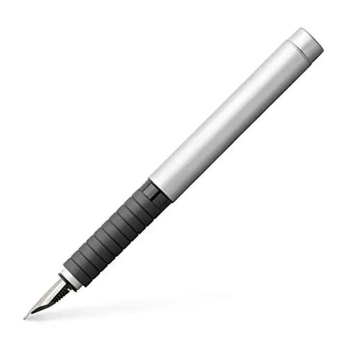 Produktbild: Faber-Castell 148520 - Füllfederhalter Basic Metall matt, Feder M, Silber, 1 Stück