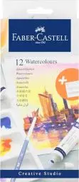 Produktbild: Faber-Castell 169612 - Aquarellfarben Creative Studio, 12 Tuben je 9 ml, inkl. Mischpalette
