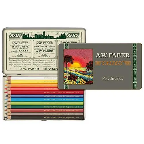Produktbild: Faber-Castell 211001 - Polychromos Farbstift, Sonderedition, 12er Metalletui
