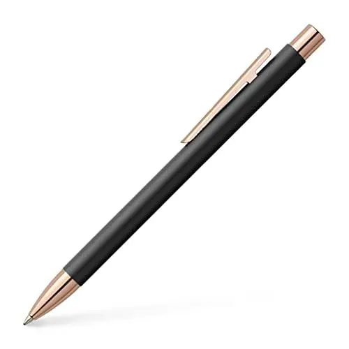 Produktbild: FABER-CASTELL 343120 - Kugelschreiber Neo Slim Metall, Minenstärke M, schwarz mit rosegold