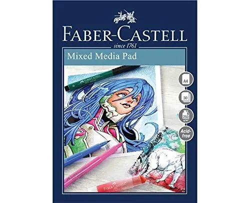 Produktbild: Faber-Castell Creative Studio Mischtechnikblock, A4 250 g/m² Block mit 30 Blatt