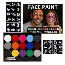Produktbild: Face Painting Kinderschmink Set Halloween Karneval- Kindergesichts Kosmetik Set Gesichtsschminke und Bodypainting für Kinder und Erwachsene für Halloween, Karneval, Party und Show
