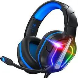 Produktbild: Fachixy FC200 Gaming Headset für PS4, PS5, PC, Xbox, Nintendo Switch, Gaming Headset mit Kabel und RGB Licht, Stereo Surround Kopfhörer mit Mikrofon, Noise Cancelling Headphones - BLAU