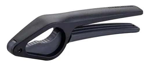 Produktbild: FACKELMANN Statement Nussknacker aus Aluminium – Stylischer Nußknacker passend für fast alle Nüsse – Geeignet für Walnüsse, Haselnüsse & Co. – ca. 31 x 6 x 3 cm, Schwarz/Grau