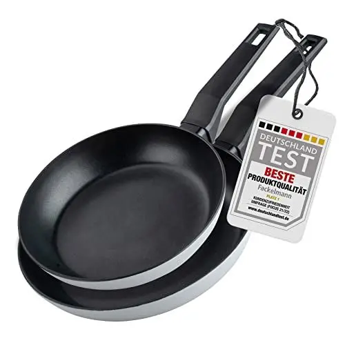 Produktbild: Fackelmann Bratpfannen-Set 2-tlg. Balance 20 + 24 cm, Antihaft-Pfannen aus 90% recyceltem Aluminium mit ergonomischem Kunststoff-Griff, Induktionspfannen beschichtet zum Kochen & Anbraten- Amazon exclusion