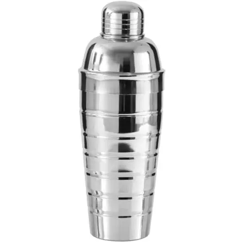 Produktbild: Fackelmann Cocktailshaker 750 ml, Cocktail-Mixer aus Edelstahl, Schüttelbecher für Mixgetränke mit integriertem Sieb (Farbe: Silber), Menge: 1 Stück
