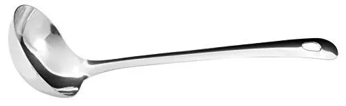 Produktbild: Fackelmann Schöpflöffel 30 cm LARA, Küchenhelfer aus Edelstahl, Soßenlöffel mit praktischer Öse (Farbe: Silber), Menge: 1 Stück