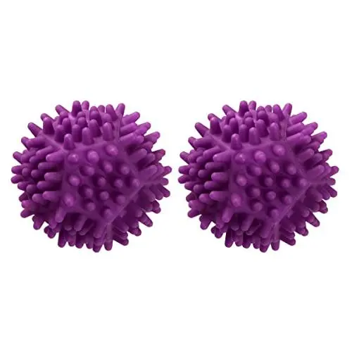 Produktbild: Fackelmann Trocknerkugeln FLUFFY, Trocknerbälle für Wäschetrockner, Kugeln für flauschigere Wäsche (Farbe: Berry), Menge: 2 Stück, 6.5 x 6.5 x 6.5 cm