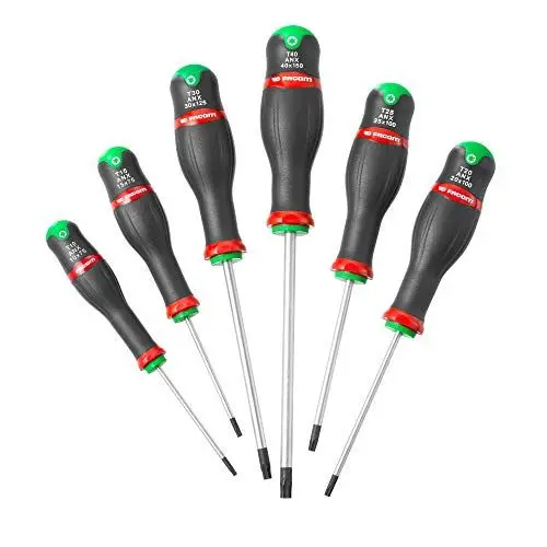 Produktbild: Facom ATX.J6 PROTWIST® Schraubendreher-Set für TORX®-Schrauben, Schwarz, 6 Stück
