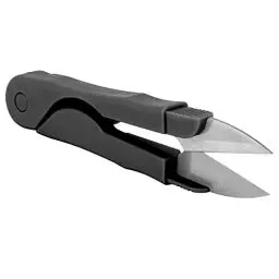 Produktbild: Fadenschere Mini Tragbarer Schneider Edelstahl Faden Garn Nähschere mit Deckel für Haushalt Nähen DIY Bastelwerkzeug(Blisterkarte installiert schwarz)