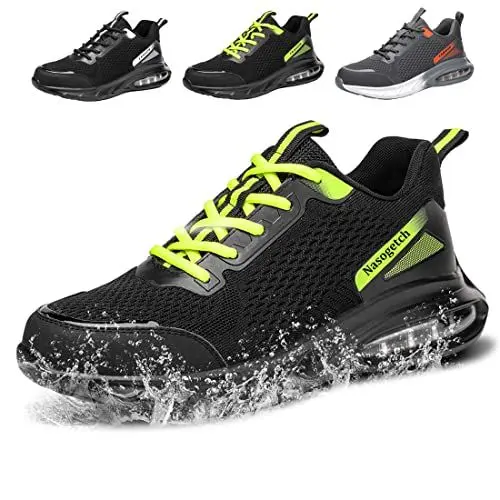Produktbild: Fadezar Sicherheitsschuhe Herren Damen Wasserdicht Arbeitsschuhe Herren Leicht Atmungsaktiv Stahlkappenschuh Sportlich rutschfest Arbeitsturnschuhe