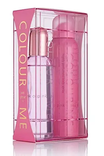 Produktbild: COLOUR ME Pink Perfume for Women. 100ml Eau de Parfum & 150ml Body Spray - Twin Perfume Gift Set Women. Luxury Fragrance - Ladies Perfume Set, Long Lasting Womens Perfumes by Milton-Lloyd