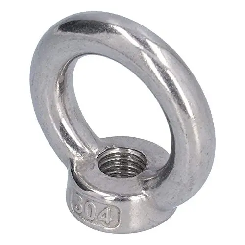 Produktbild: Fafeicy 10 Stück Ringmutter, Edelstahl-Hubmutter, Schwerlast-Ringschrauben für Marine, Maschinenbaukrane, Metallurgie, Eisenbahnverladung(M4), Nuss