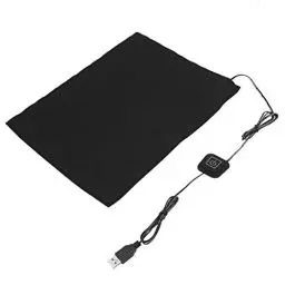Produktbild: Fafeicy 5V USB 35-50 Grad Kohlefaser Heizkissen, Silikon-Thermostat im dritten Gang mit digitalen LED-Controller, für Nacken, Rücken, Bauch, Lendenwirbelsäule, 1,5 Meter Leitungslänge