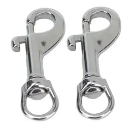 Produktbild: Fafeicy Einseitiger Bolzenhaken, 2 Stück 360° Drehbarer Ösenbolzen-Karabinerhaken, Einseitiger Schnappclip aus Edelstahl 316 in Marinequalität Zum Tauchen, Bolzenschnapper, mit 1/2 Zoll Ringbreite