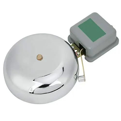 Produktbild: Fafeicy Elektrische Klingel, AC 220 V 100 A 20 W Edelstahl Funkenfrei Externe Schlagart Schulglocken, 150 Mm/5,9 Zoll Durchmesser der Glockenschüssel