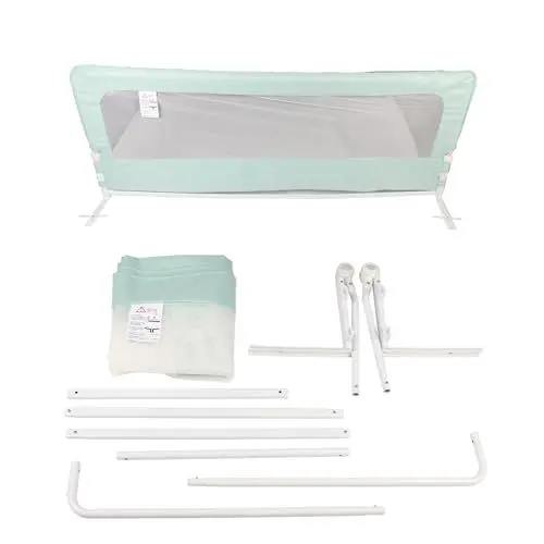 Produktbild: Fafeicy Kleinkind-Sicherheitsbettgitter, Schlafschutz, Blau, 180 cm, Zusammenklappbar