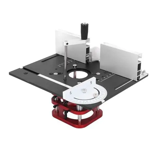 Produktbild: Fafeicy Oberfräsentisch-Hebesystembasis, Aluminiumlegierung und Edelstahl, Manueller Hub, 51 Mm Hub, für Holzbearbeitungsmaschinen, Motor mit 64–66 Mm Durchmesser