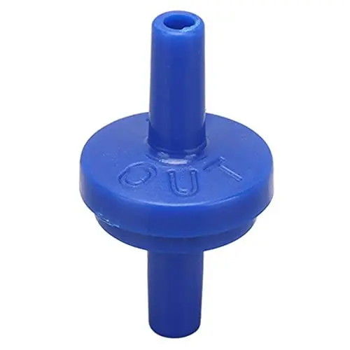 Produktbild: Fafeicy 10 Stück PP Rückschlagventil, 1-Wege-Durchscheinendes Turm-Wasserabsperrventil, Unidirektionaler Widerhaken, kein Rückflussventil, Ozon, Tauchpumpen (4mm blue)