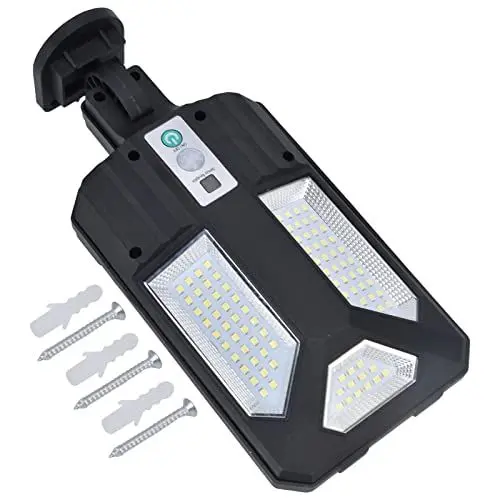 Produktbild: Fafeicy Solarwandleuchte, IP65 87LED 3000LM Bewegungssensorlampe, Eingebaute Wiederaufladbare 2400 MAh Lithiumbatterie, 10 M Reichweite, für Pathway Garden